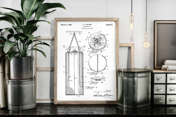 Download Boxing Punching Bag Patent 1958 Poster - 1958 Collection
