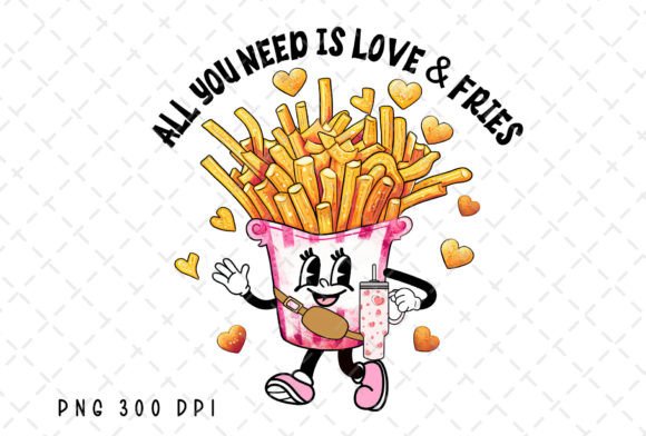 Download French Fries Heart Valentines Day PNG - Valentines Collection