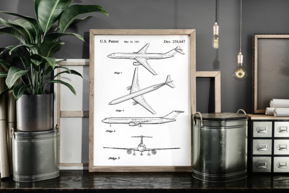 Download Passenger Aircraft Patent Art Poster - Premium Resources