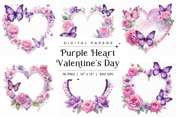 Download Purple Heart Valentines Day Background - Valentines Collection