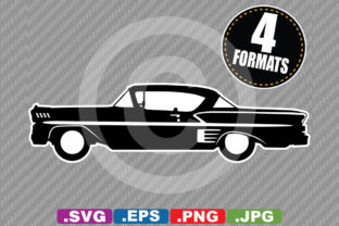 Download Classic / Antique 1958 Car Silhouette - 1958 Collection